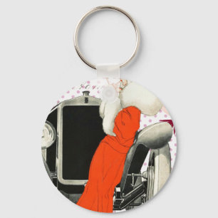 polkadots flapper keychain