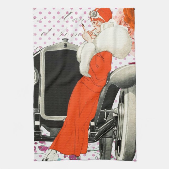 polkadots flapper kitchen towel (Vertical)