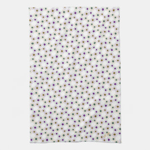 Polkadots (gold/green/purple) kitchen towel