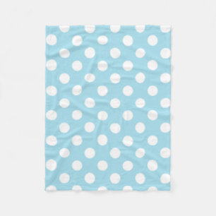 Polkadotted Option Photo Blue Fleece Blanket