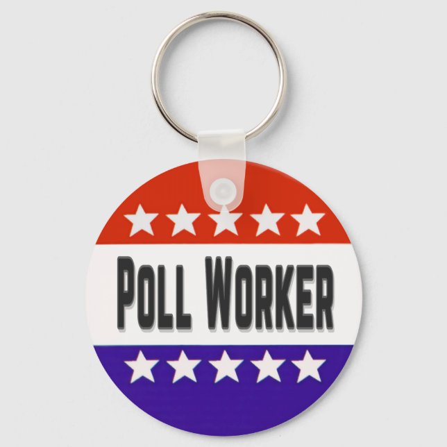 Poll Worker Keychain (Front)