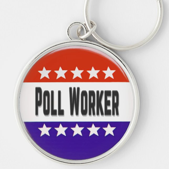 Poll Worker Keychain (Front)
