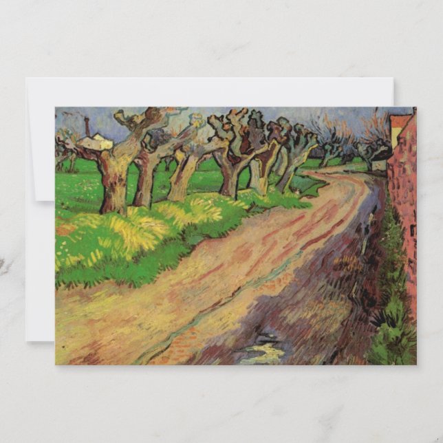 Pollard Willows by Vincent van Gogh Invitation (Front)