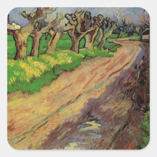 Pollard Willows by Vincent van Gogh Square Sticker