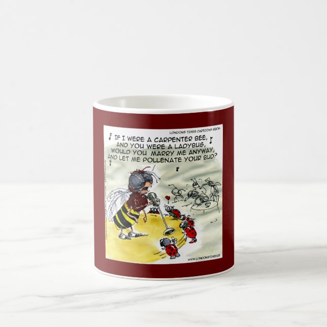 "Pollinators" Funny Bees & Ladybug Singers  Coffee Mug (Center)