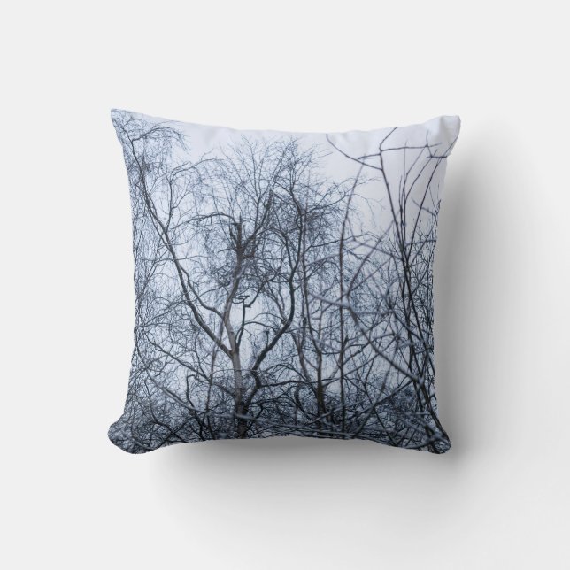 Pollock Branches Throw Pillow (Front)