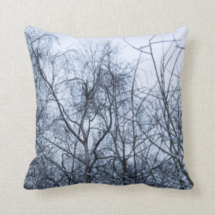 Pollock Branches Throw Pillow