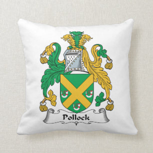 Pollock Family Crest Throw Pillow