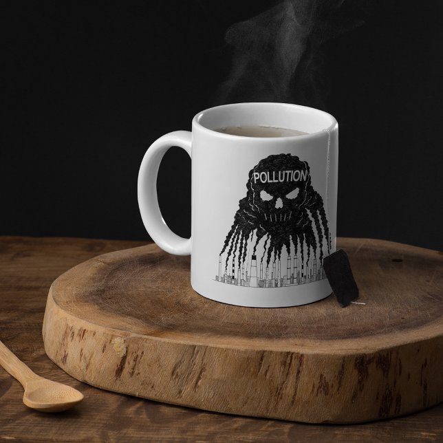 Pollution Nuage Monster Café Mug (Créateur téléchargé)