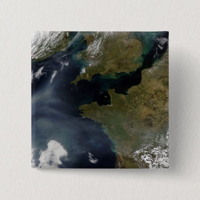 Pollution off France 2 Inch Square Button (Front)