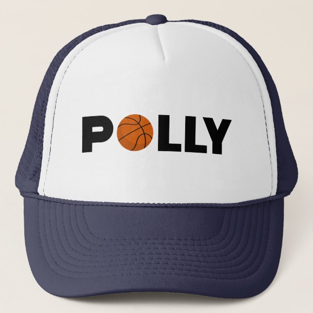 Polly Basketball Trucker Hat (Front)