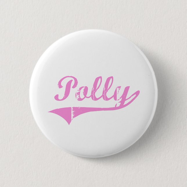 Polly Classic Style Name 2 Inch Round Button (Front)