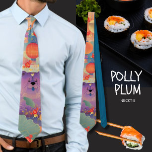 POLLY PLUM  Chow dog Tie