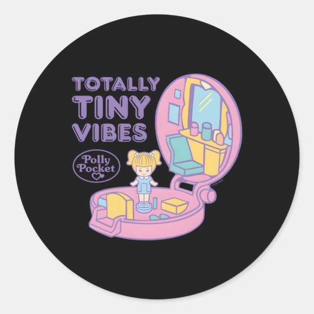Polly Pocket Totally Tiny S Classic Round Sticker (Front)