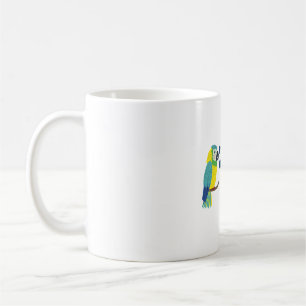 Polly wants major social change political parrot coffee mug