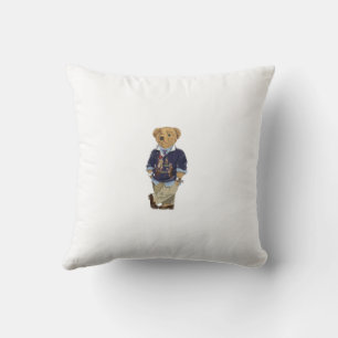 polo bear  throw pillow
