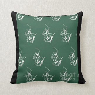 Polo Horse Ride Sport Jockey Equestrian Pattern Throw Pillow