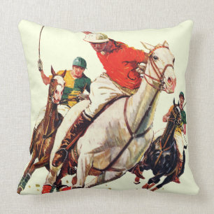 Polo Match Throw Pillow