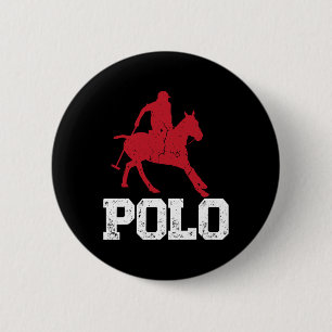 Polo Players Horseback Riding Horse Equestrian Spo 2 Inch Round Button