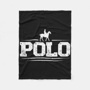 Polo Players Horseback Riding Horse Equestrian Spo Fleece Blanket
