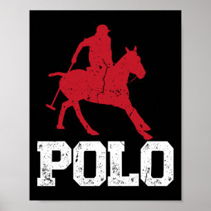 Polo Players Horseback Riding Horse Equestrian Spo Poster