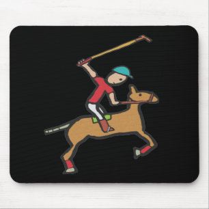 Polo Playing Horse and Rider Mouse Pad