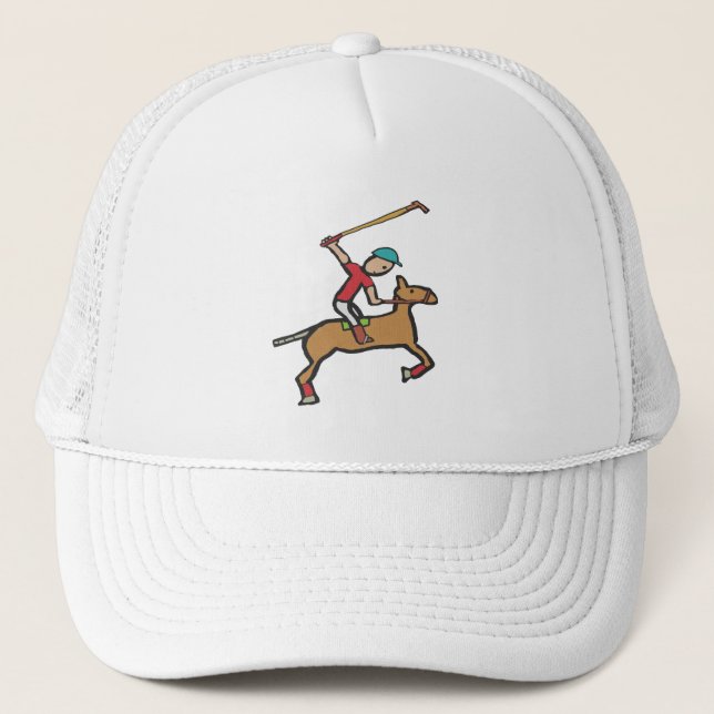 Polo Playing Trucker Hat (Front)