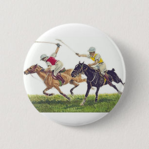 Polo Ponies 2 Inch Round Button