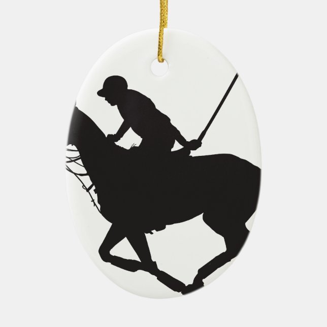 Polo Pony Silhouette Ceramic Ornament (Front)