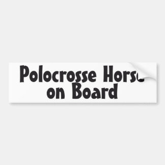 Polocrosse Horse on Board Bumper Sticker