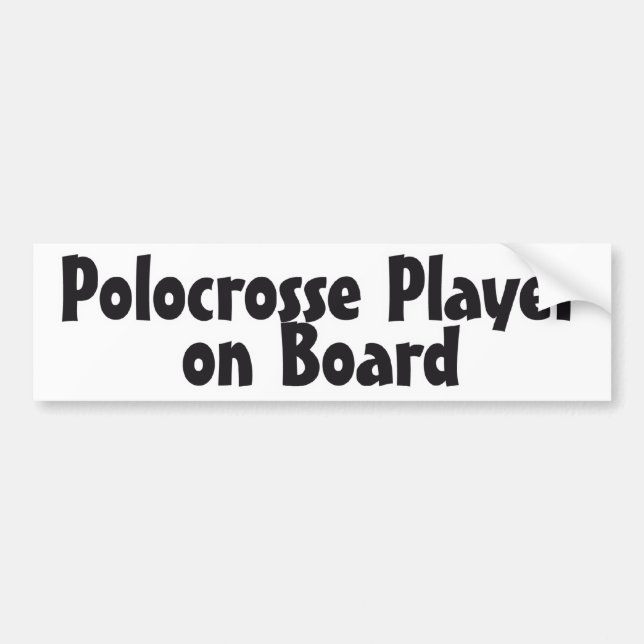Polocrosse Player on Board Bumper Sticker (Front)