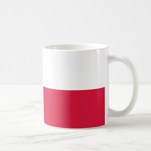 Pologne Drapeau Céramique café Mug (Droite)