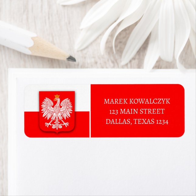 Pologne Drapeau Soccer patriotique Polska Adresse  (En situation)
