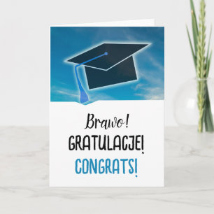Pologne Félicitations pour la carte de diplôme pol