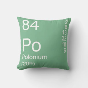 Polonium Throw Pillow