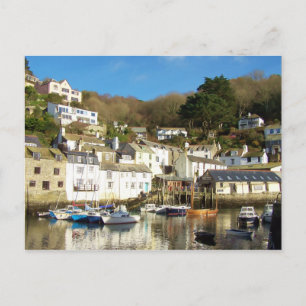 Polperro Harbour Cornwall England Postcard