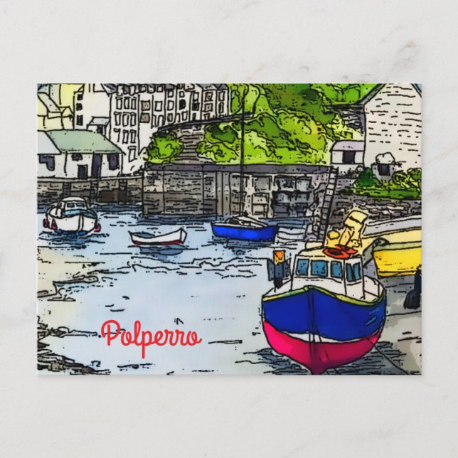Polperro  postcard (Front)