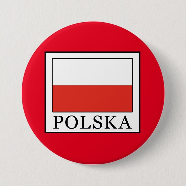 Polska 3 Inch Round Button (Front)
