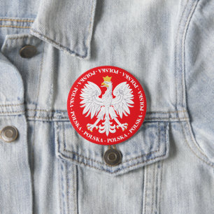 Polska 4 3 inch round button