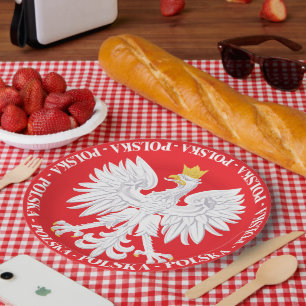 Polska 4 paper plate