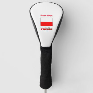 Polska and Polish Flag Personalized  Golf Head Cover