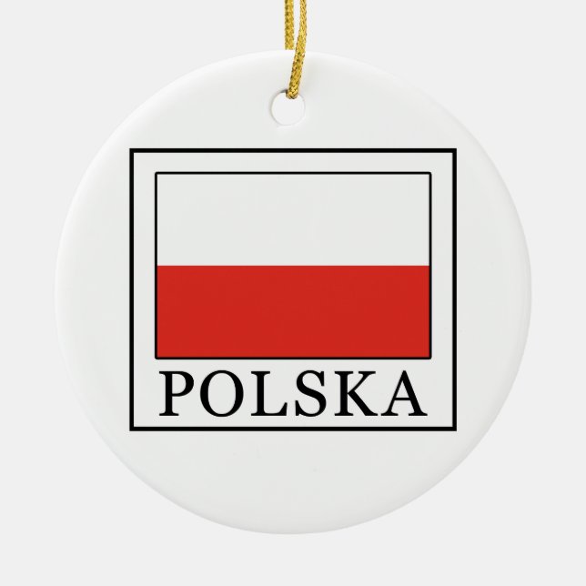 Polska Ceramic Ornament (Front)