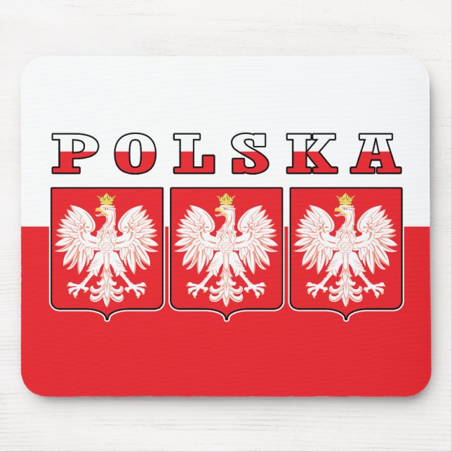 Polska Eagle Flag Shields Mouse Pad (Front)