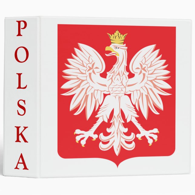 Polska Eagle Red Shield Binder (Front/Spine)