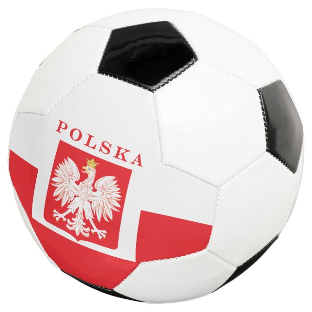 Polska Eagle Red Shield Soccer Ball (Three Quarter)