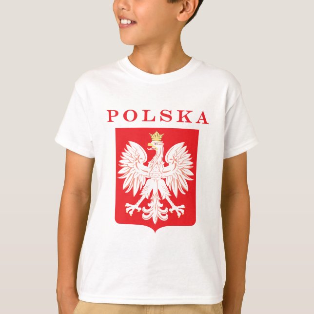 Polska Eagle Red Shield T-Shirt (Front)