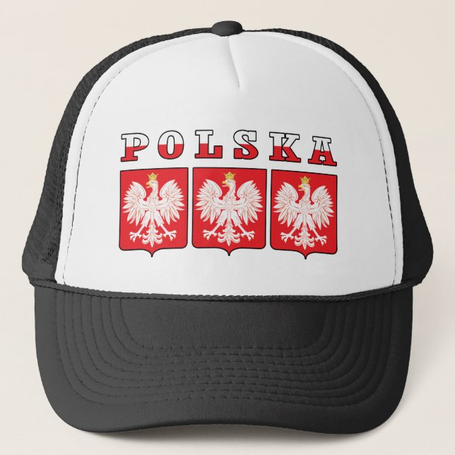 Polska Eagle Shields Trucker Hat (Front)