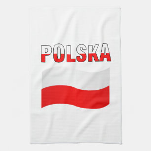 Polska Flag Kitchen Towel