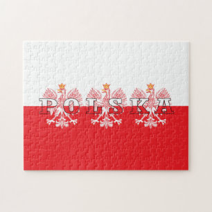 Polska Flag Red Eagles Jigsaw Puzzle