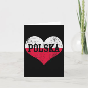 Polska Heart Flag Poland Polish Family Heritage Vi Card